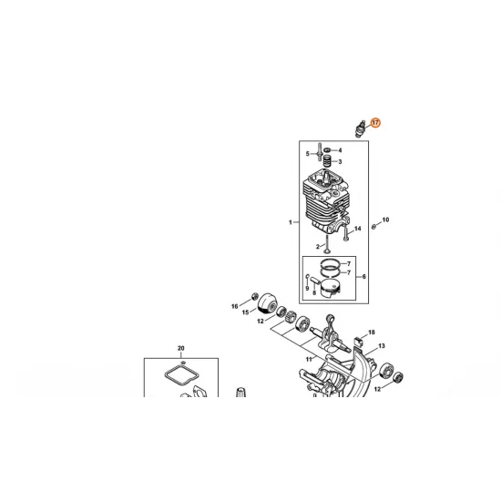 STIHL  Świeca zapłonowa STIHL ZK H 10, opakowanie 40 szt. 0000 400 7028